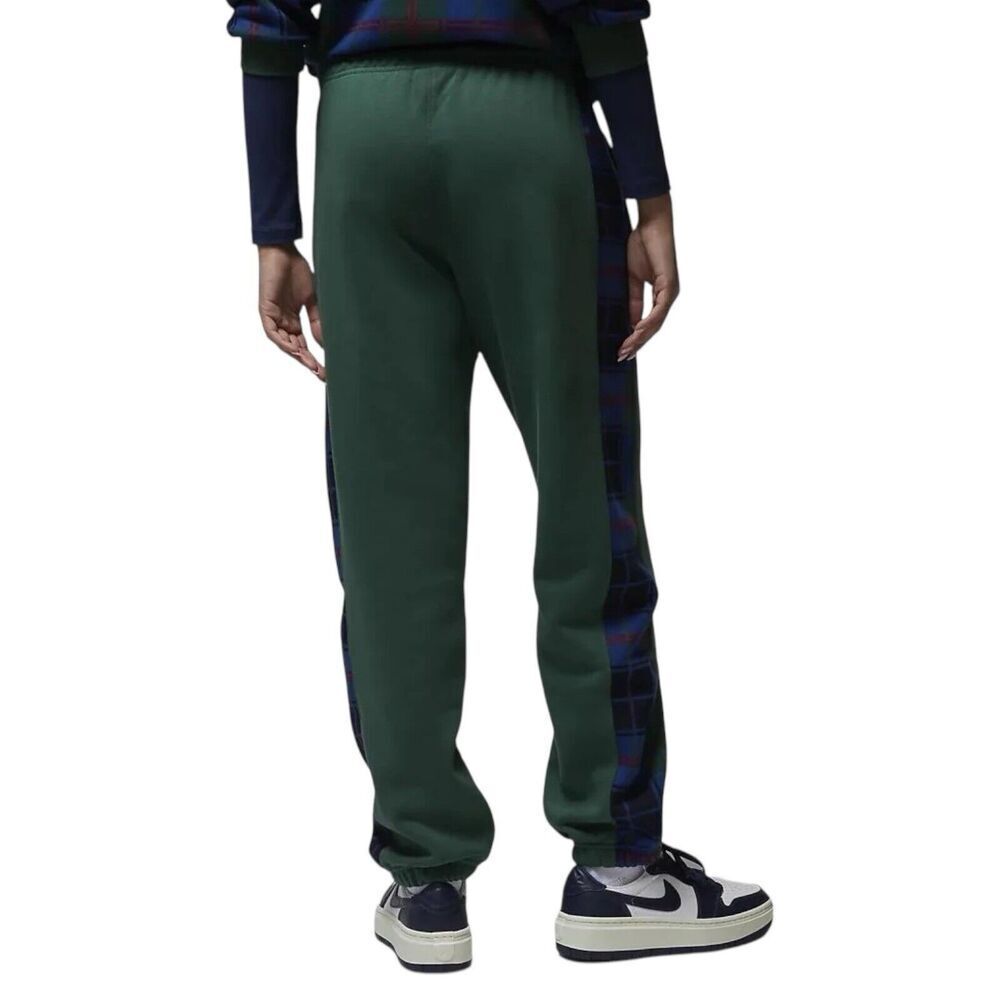 Air Jordan Pants Womens M Flight Brooklyn Fleece Joggers Tartan Plaid DX7463-333 - Picture 10 of 14